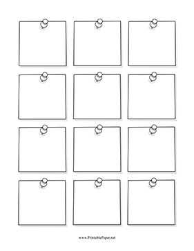 Push Pin Notes Sheet Paper