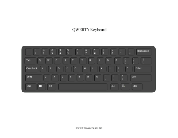 QWERTY Keyboard Black Paper