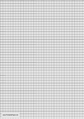 Graph Paper - Light Gray - One Inch Grid - A4 Paper