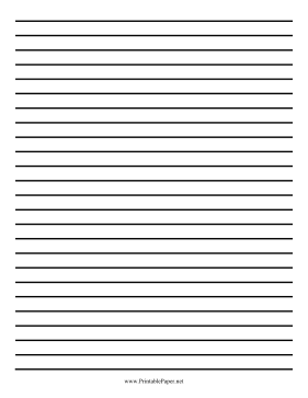 Low Vision Writing Paper - Quarter Inch - Letter Paper