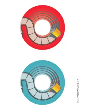 Red Blue Film Photography CD-DVD Labels Paper