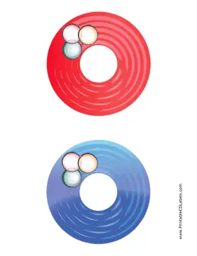 Red Blue Filters Photography CD-DVD Labels Paper