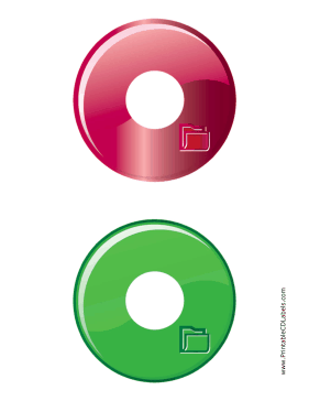 Red Green Folder Backups CD-DVD Labels Paper