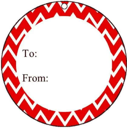Round Gift Tag Chevrons Paper