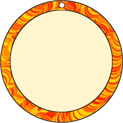 Round Gift Tag Fire Paper