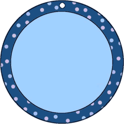 Round Gift Tag Polka Dots Paper