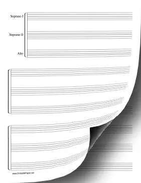 SSA Trio Music Paper Paper