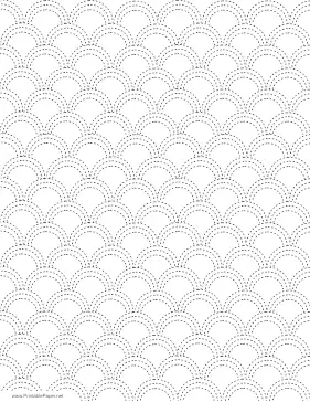 Sashiko Half-Circles Pattern Paper