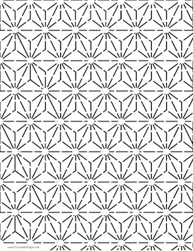 Sashiko Hemp Leaf Pattern Paper
