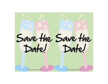 Save the Date Postcard Paper