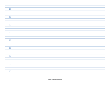 Printable Script Paper Landscape
