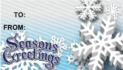 Seasons Greetings Snowflakes Paper