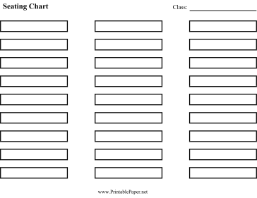 Seating Chart (Rows) Paper