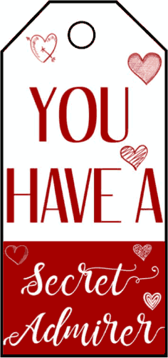 Secret Admirer Gift Tag Paper