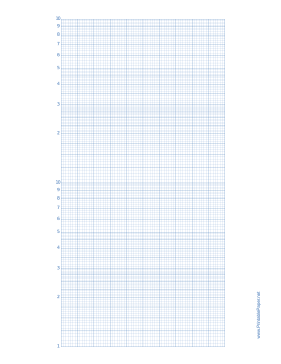 Semilog Paper-10 Divisions by 2 Decades Paper