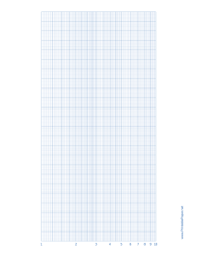 Semilog Paper-1 Decade by 24 Divisions Paper