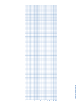 Semilog Paper-1 Decade by 30 Divisions Paper