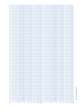 Semilog Paper-2 Decades by 30 Divisions Paper