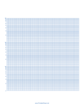 Semilog Paper-36 Divisions by 3 Decades Paper