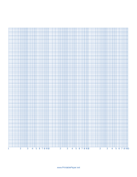 Semilog Paper-3 Decades by 30 Divisions Paper