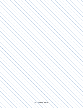 Slant Ruled Paper — Medium Ruled Left-Handed, High Angle — blue lines Paper