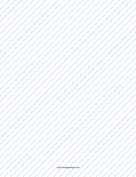 Slant Ruled Paper — Medium Ruled Right-Handed, High Angle — blue lines Paper