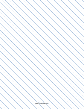 Slant Ruled Paper — Narrow Ruled Left-Handed, High Angle — blue lines Paper