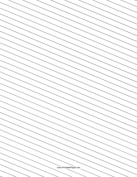 Slant Ruled Paper — Wide Ruled Left-Handed, Low Angle Paper