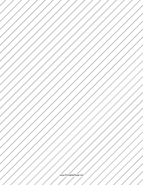Slant Ruled Paper — Wide Ruled Right-Handed, High Angle Paper