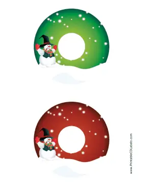 Snowman Christmas CD-DVD Labels Paper