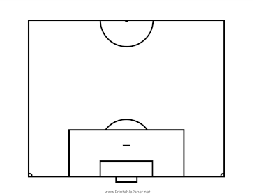 Soccer Half-Pitch Diagram Paper