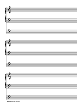 Staff-Organ Music Paper Paper