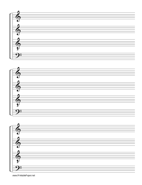 Staff-SATB Vocal Score Music Paper Paper