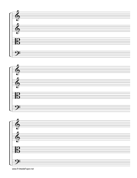 Staff-String Quartet Score Music Paper Paper
