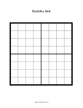 Sudoku Grid 4x5 Paper
