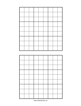 Blank 4×4 Sudoku Grid – Free Printable