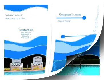 Swimming Pool Brochure-Bifold Paper