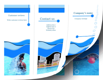 Swimming Pool Brochure-Trifold Paper