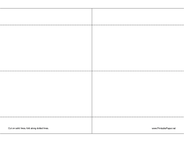 Table Tent - 5.5 inches wide Paper