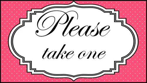 Take One Gift Tag Paper