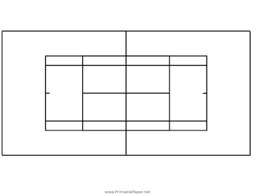 Tennis Court Diagram Paper