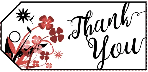 Thank You Flowers Gift Tag Paper