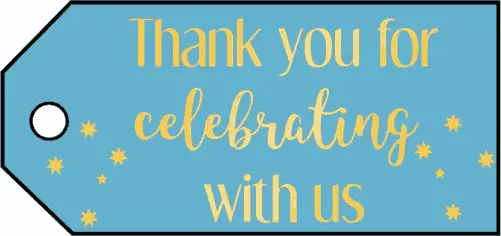 Thank You For Celebrating Blue Paper