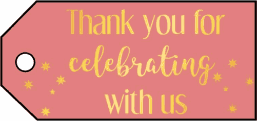 Thank You For Celebrating Pink Paper