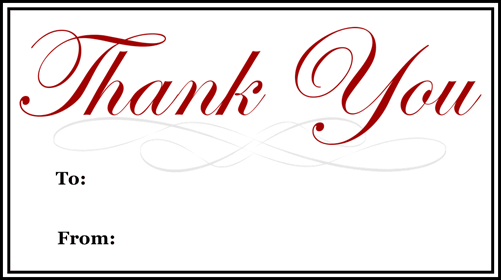 Thank You Gift Tag Paper