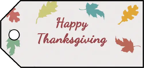 Thanksgiving Leaves Gift Tags Paper