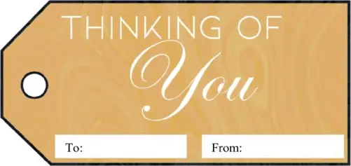 Thinking Of You Gift Tags Paper