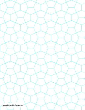 Three-Fourths Inch Pentagon Graph Paper Paper