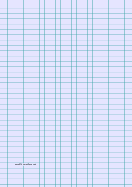 Graph Paper - Light Blue - Three Quarter Inch Grid - A4 Paper