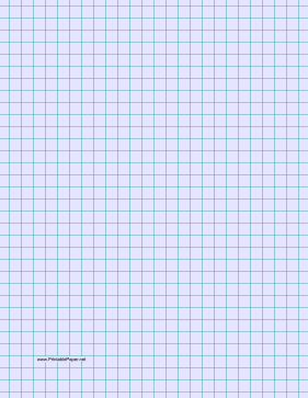 Graph Paper - Light Blue - Three Quarter Inch Grid Paper